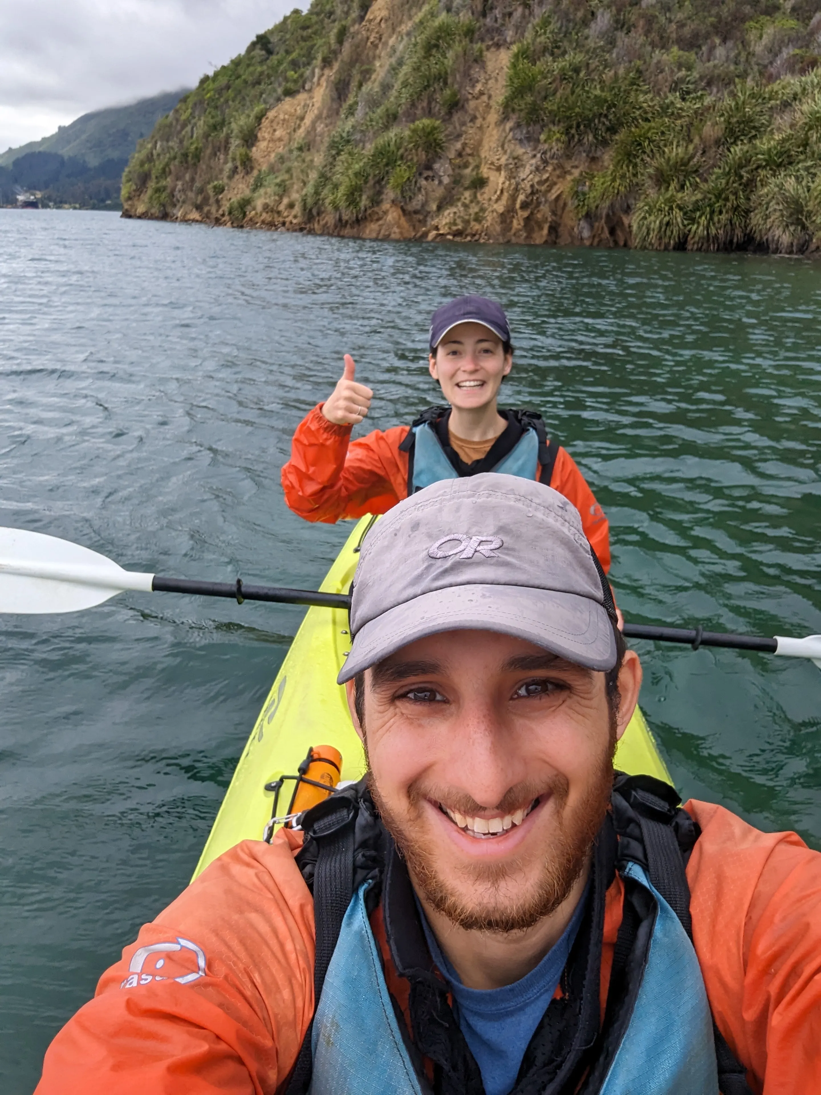 Kayaking around the south island of New Zealand.